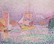 Paul Signac the harbor at marseilles oil